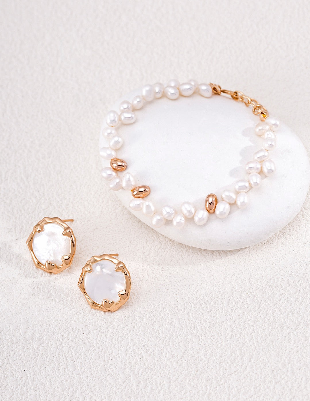 S925 Sterling Silver Simple Natural Pearl Bracelet