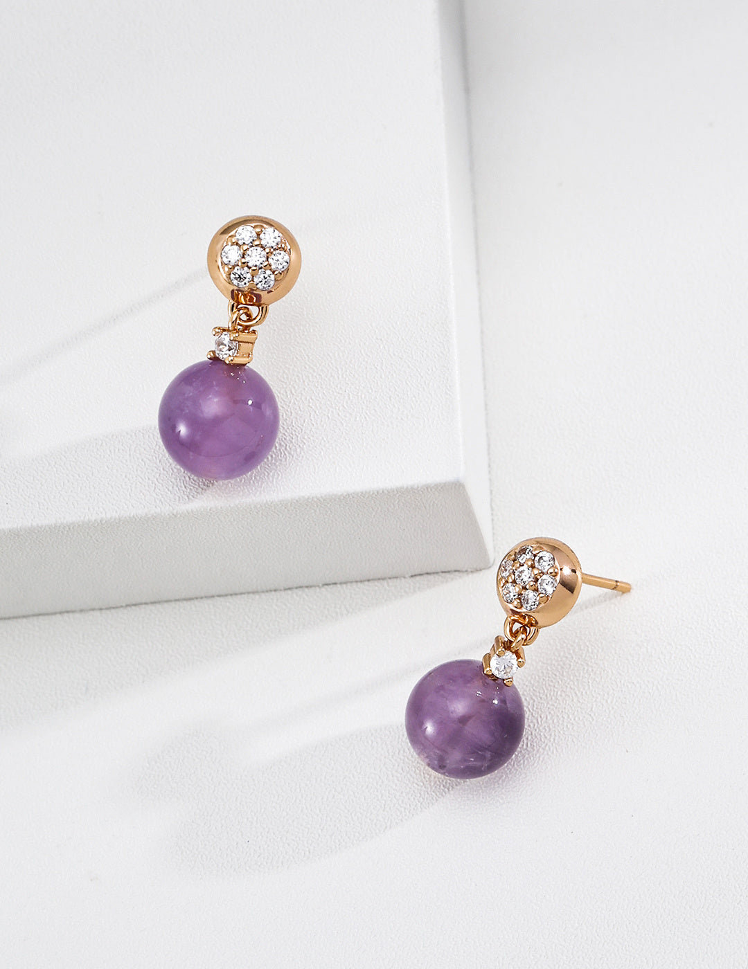 Baroque Pearl & Amethyst earing