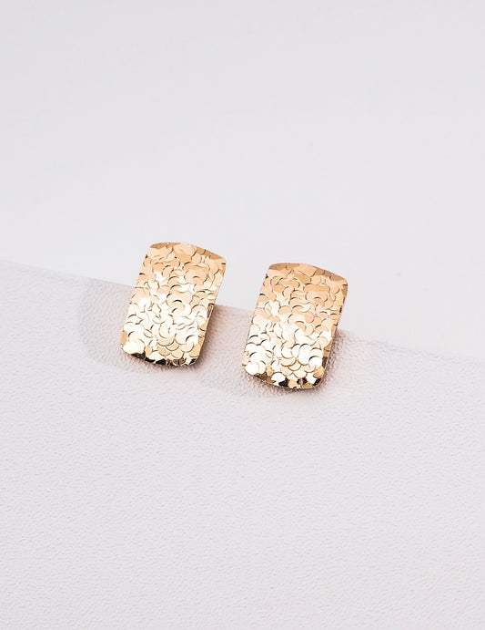 S925 Silver Simple Retro Stud Earrings