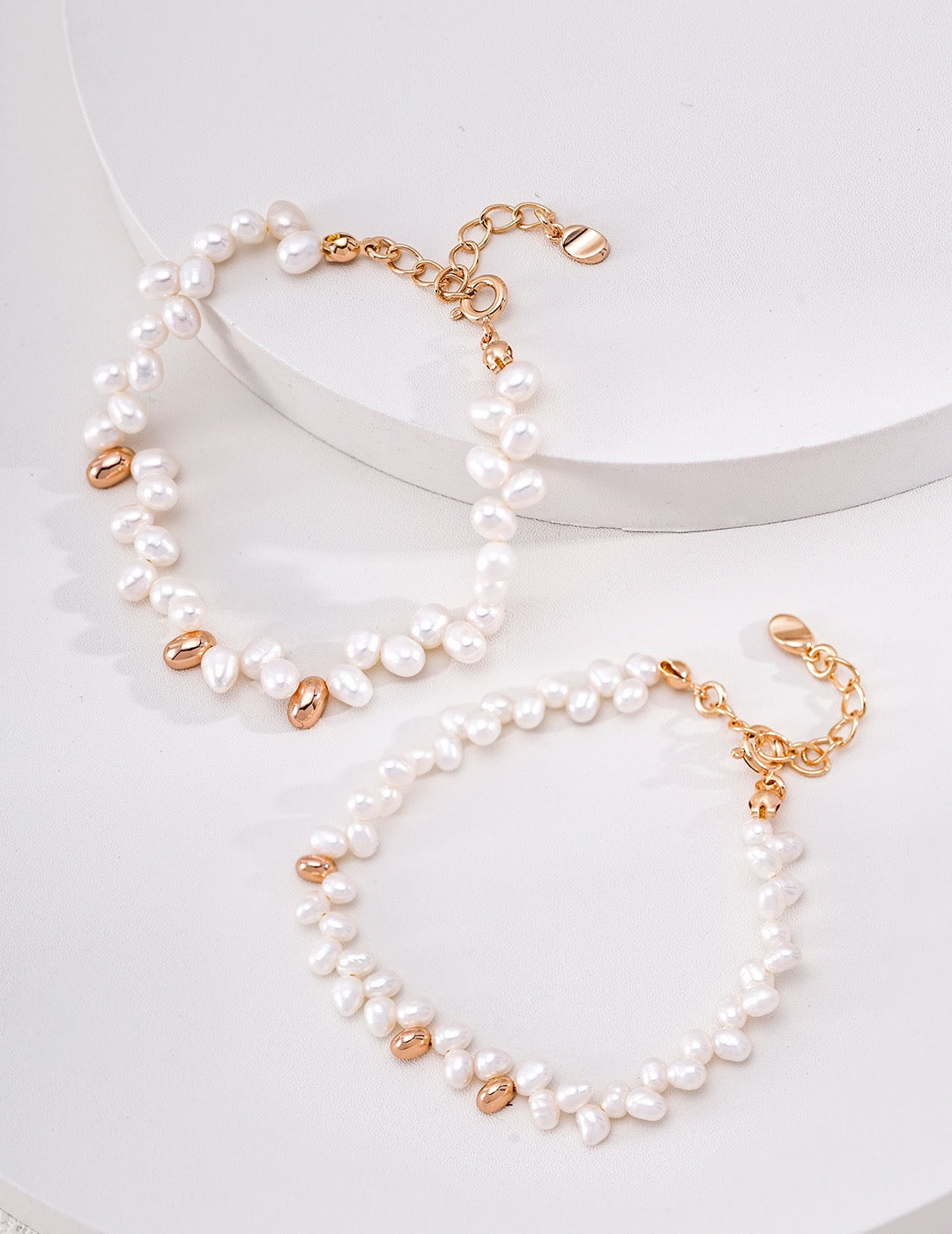 S925 Sterling Silver Simple Natural Pearl Bracelet