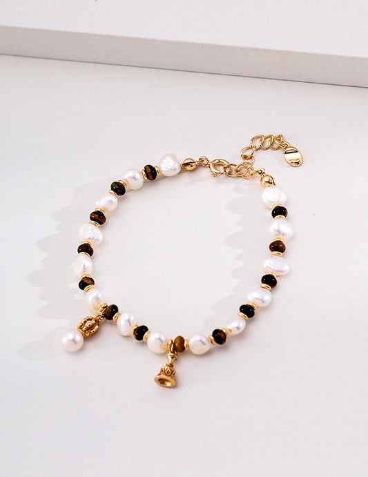 Tiger's eye + Pearl | Bracelet