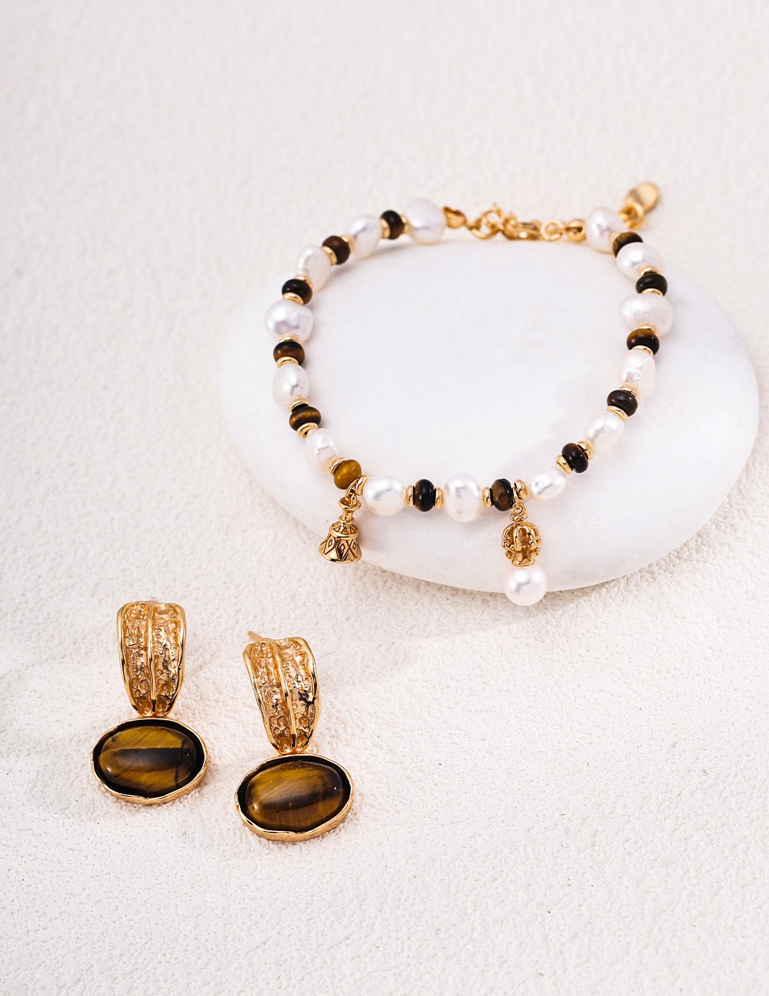 Tiger's eye + Pearl | Bracelet